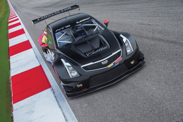 Cadillac’s ATS-VR racing car is outfitted with a carbon fibre rear wing. PHOTO: GENERAL MOTORS CO.