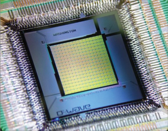 Chip considers 21,000 possibilities simultaneously. PHOTO: D-Wave