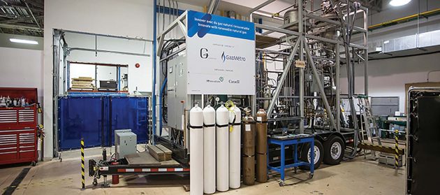 Gaz Metro's pilot project uses a thermochemical process to turn forest biomass into natural gas. PHOTO: GAZ METRO